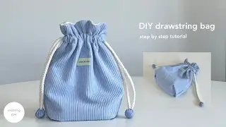 DIY drawstring bag| How to make a drawstring bag