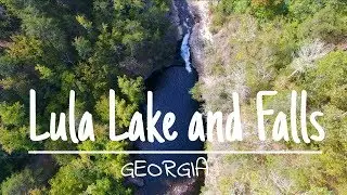 Lula Lake and Falls Hiking Trail On Lookout Mountain Georgia Drone Footage