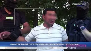 Davlatga tegishli 500 sotix yerni pullagan firibgar qo'lga olindi | Jarayon