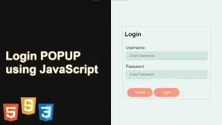 How to Create Login POPUP Using JavaScript | JavaScript | 