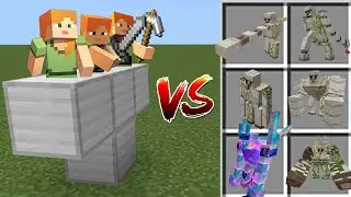 The Girls Golem vs Iron Golems