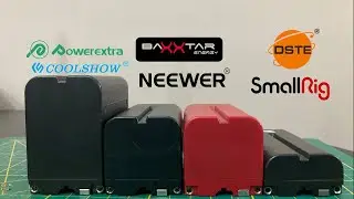 Je mesure la capacité réelle de 6 batteries NP-F d'Amazon