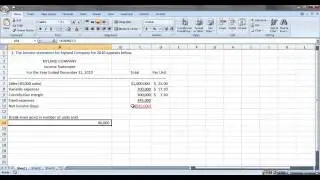 ACC 121 - Calculating break-even point