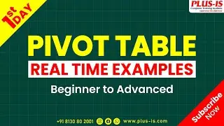 Pivot Table Series Part - 1 |  Pivot Table Real Time Examples | Pivot Table for Beginners
