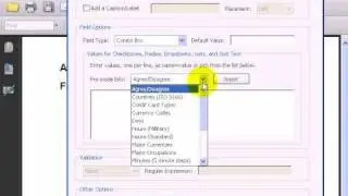 How To Add List Values To A (Combo box) Dropdown Box Field Automatically In A PDF Form In Acrobat