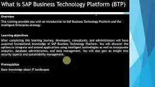 SAP BTP Training live demo on 16  April 2023