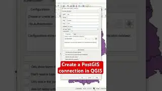 Create a PostGIS connection in QGIS 