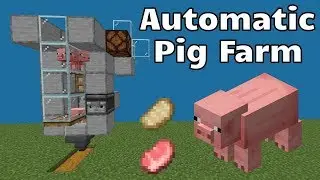 Simple Minecraft Pig Farm - Automatic Pig Cooker