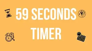 59 seconds countdown orange | Cronômetro de 59 segundos laranjado