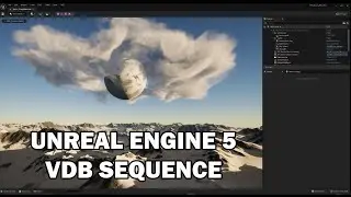 Unreal Engine 5 ( UE5 ) - Volumetric cloud texture from EmberGen VDB sequence