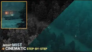 Car, Cabin, Woods, Night, Mist... Cinematic tutorial in Blender