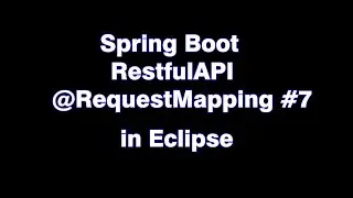 RestFul API with @RequestMapping in Spring boot | Spring Boot Tutorial | #spring #springboot