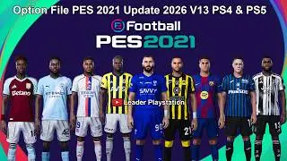 Option File PES 2021 Update 2026 V13 PS4 & PS5