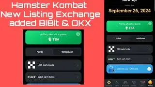 Hamster kombat New Listing Exchange added || Bybit & Okx ||