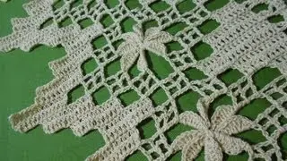 Crochet orilla de picos con flor 4 de 4