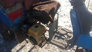 Scooter ant with engine from walk-behind tractor, review.