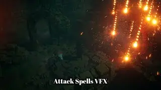 Unreal Engine Marketplace Attack Spells VFX Asset Pack / VRhinoFX