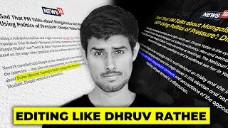 Video Editing Like Dhruv Rathee | News Article like dhruv rathee 