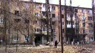 Авдеевка. Последствия обстрела 15.11.14. ул. Королёва 4 и 11