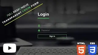 Full Responsive Transparent Login Form using HTML & CSS | in Urdu | Anis Arif