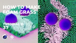 How to make Foam Grass - Cinema 4D 2023 & Octane Render