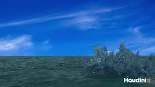 Head Splash v003 (SideFx Houdini) Extended Ocean Animation