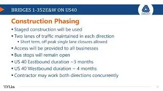 Replacement of Bridges 1 352E&W Public Presentation