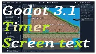 Timer and screen text - Godot 3.1 GD Script - lesson from SLAVS MAKE GAMES course