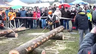 Dřevorubec roku 2014 Radek Jirásek odvětvování