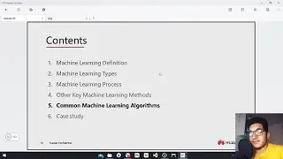 Lecture 4 (Part 2) - Common Machine Learning Algorithms