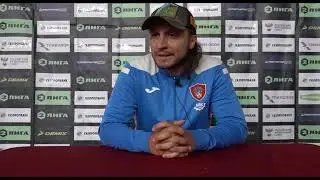 Послематчевая пресс-конференция тренеров ФК "Балашиха" Михаила Попова и ФК "Сахалин" Олега Кокарева
