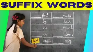 English Grammar | Suffixes | Suffix words in English | Word Formation Activity |