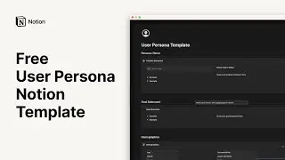Free User Persona Notion Template