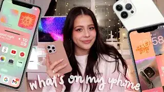 What's on my iPhone 15 Pro Max *white titanium*🤍☁️🎧🫧