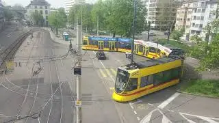 Basel Tram Strassenbahn Station Heuwaage . Suisse Svizzera Switzerland Schweiz. intercity railway