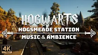 A Beautiful Autumn Morning in Hogsmeade Station | 4K Harry Potter Music & Ambience