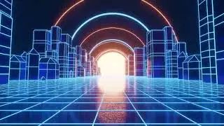 Cyberpunk Retro Street Background 4K VJ Loop Video | No Copyright Motion Background Video