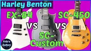 Harley Benton *A/B COMPARISON* EX-84 vs SC-Custom vs SC-450plus - EXPLORER + LES PAUL TONE CHECK
