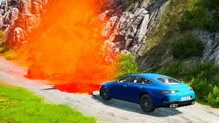 Cars vs Deep Lava Pit 😱 BeamNG Drive