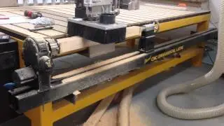 Squaring up a table leg using the 4th on my CNC