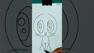 How to draw a cute cat || #cat #cute #drawing #art #shorts