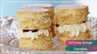 Making Victoria Sponge Cupcakes | A Twist on the British Classic | Jubilee Bakes