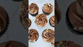 Nutella Cupcakes with Nutella Frosting #shorts #cupcake