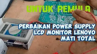 Cara Check Power Supply IC Mosfet Short Rusak|Perbaikan LCD Lenovo Mati Total #computer #lenovo #lcd