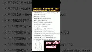 Codici segreti per smartphone android
