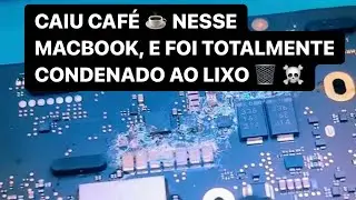 MACBOOK AIR M1 A2337 SEM LIGAR DEPOIS DE UM BANHO DE CAFÉ FOI TOTALMENTE CONDENADO AO LIXO 🗑️☠️