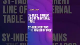 What is sy-index and sy-tabix in SAP ABAP? 