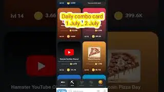 Hamster kombat daily combo card 01 July to 02 July 2024