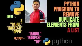 Python Program to Remove Duplicate Elements from a List |