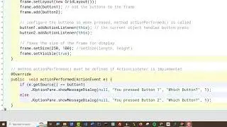 Java Swing 007: Using an Action Listener to Respond to a Button Press